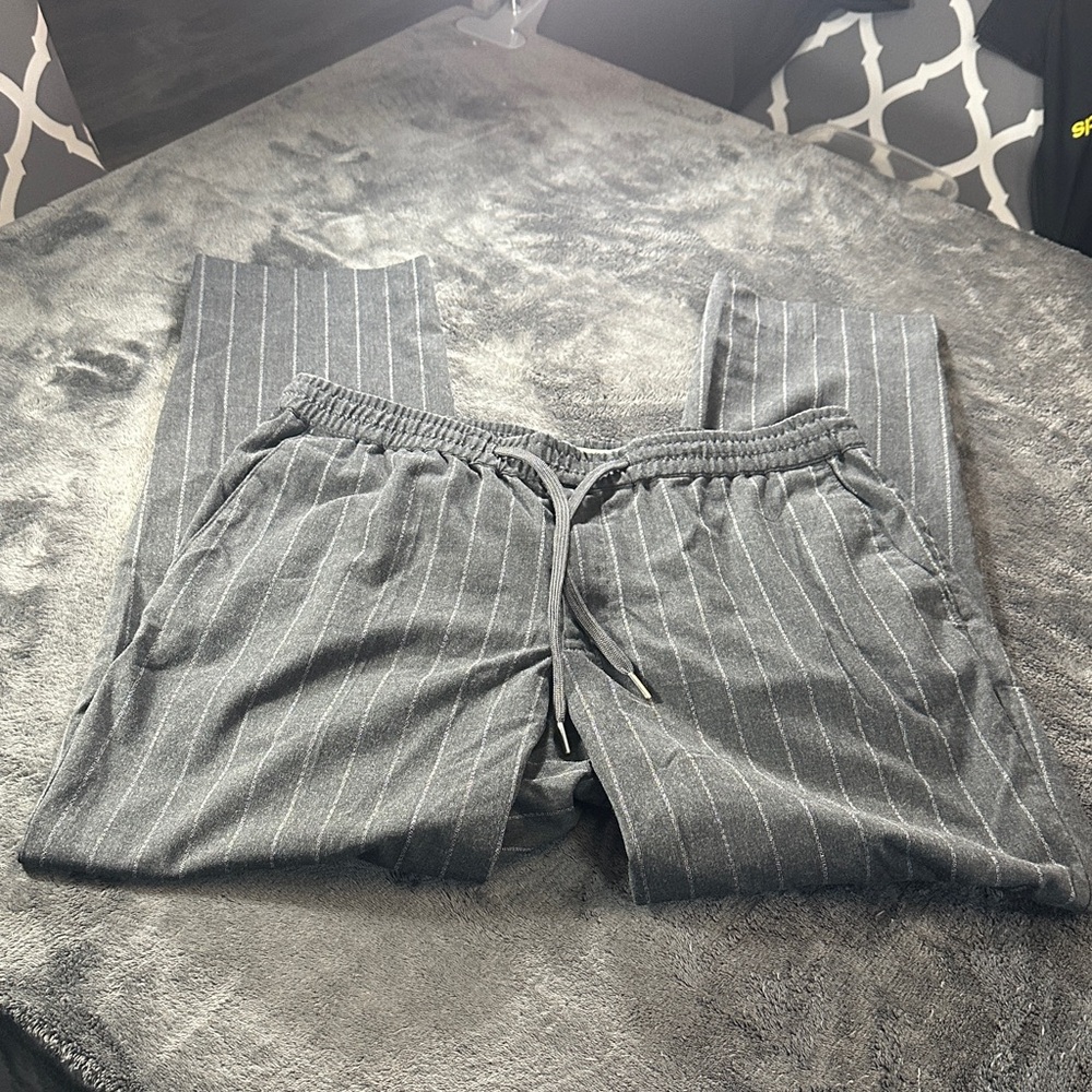 Mango MNG Gray Striped Men's Pants Size 32